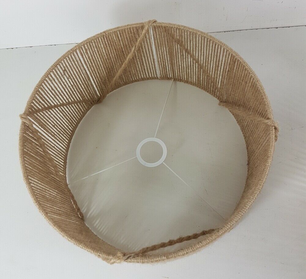 Abat-jour cylindre fabriqué en corde de jute n°2