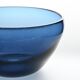Blue blown glass bowl by Claude Morin, Dieulefit circa 1970