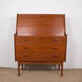 Danish Teak Secretary Desk Model 37 by Arne Wahl Iversen for Vinde Mobelfabrik 1960.