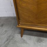 Armoire penderie 1950 pieds compas portes coulissantes plateau neuf