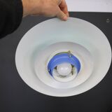 Design lamp by Jeka Metaltryk, Model Volga - Denmark 1970 - Full restored in purple and blue colors