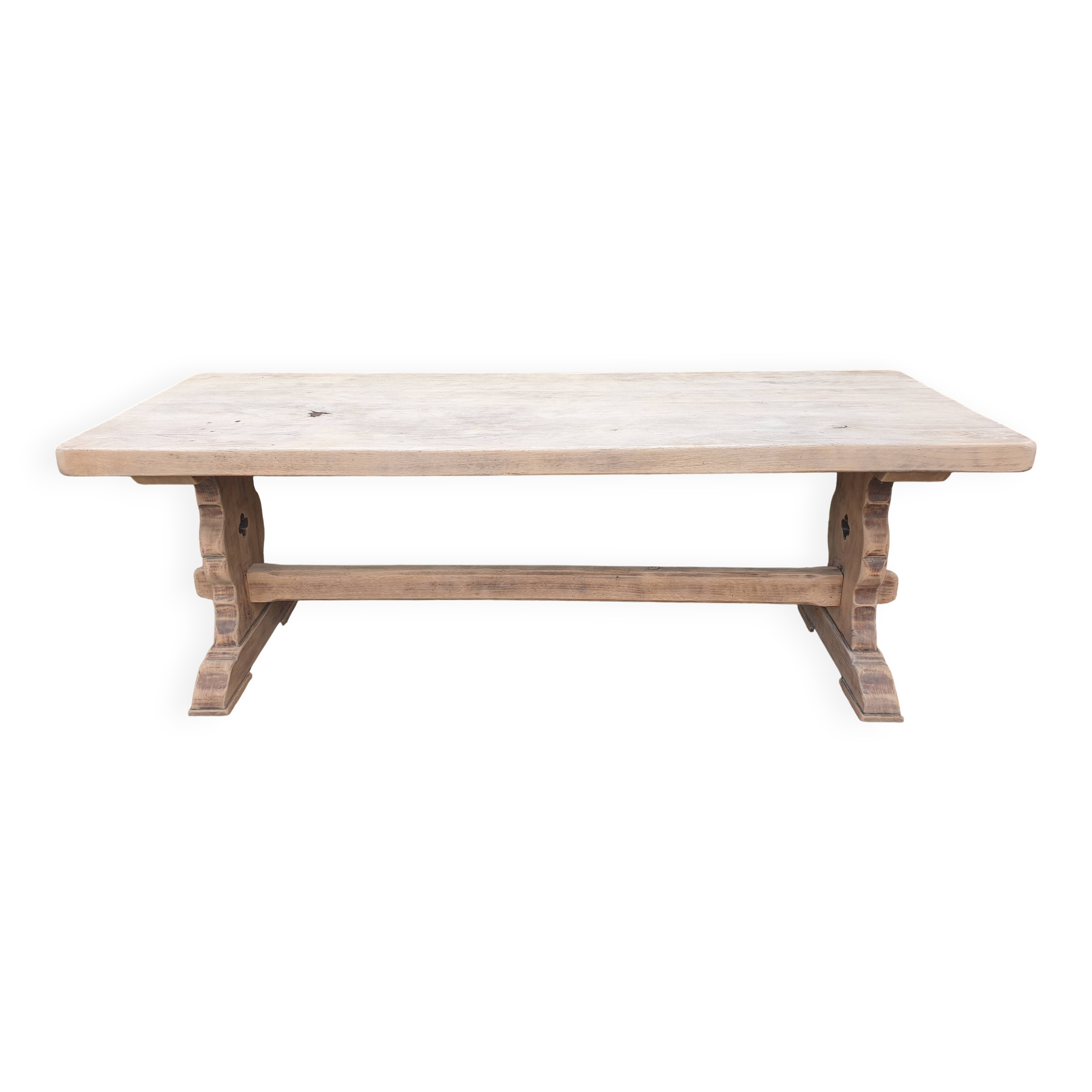 Solid wood farmhouse table, 220 cm long