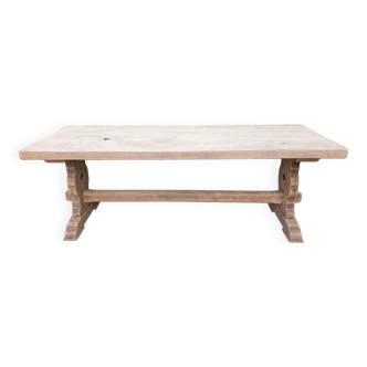 Solid wood farmhouse table, 220 cm long