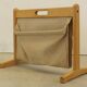 Porte-revues en chêne et jute