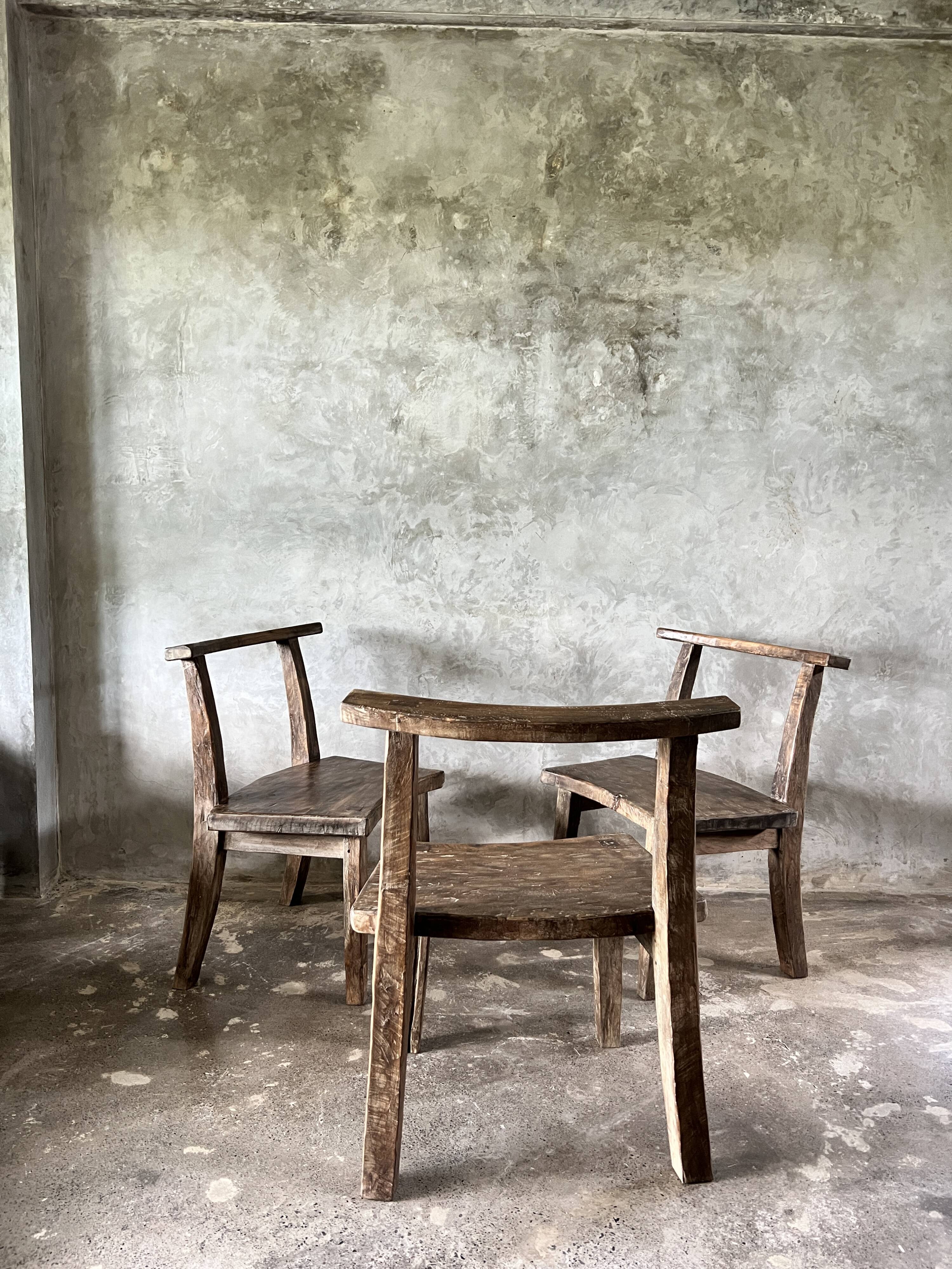 Large old teak chair or armchair H84 L60