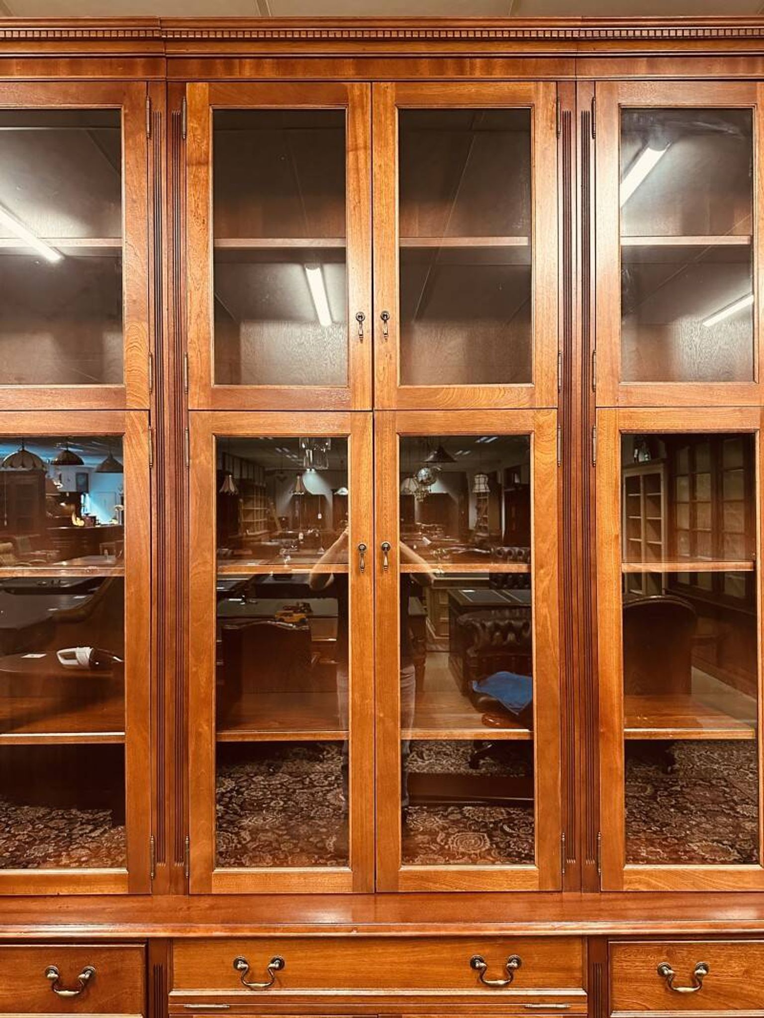 Classic English Mahogany Library Cabinet