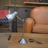 Industrial metal and brass desk lamp 1950