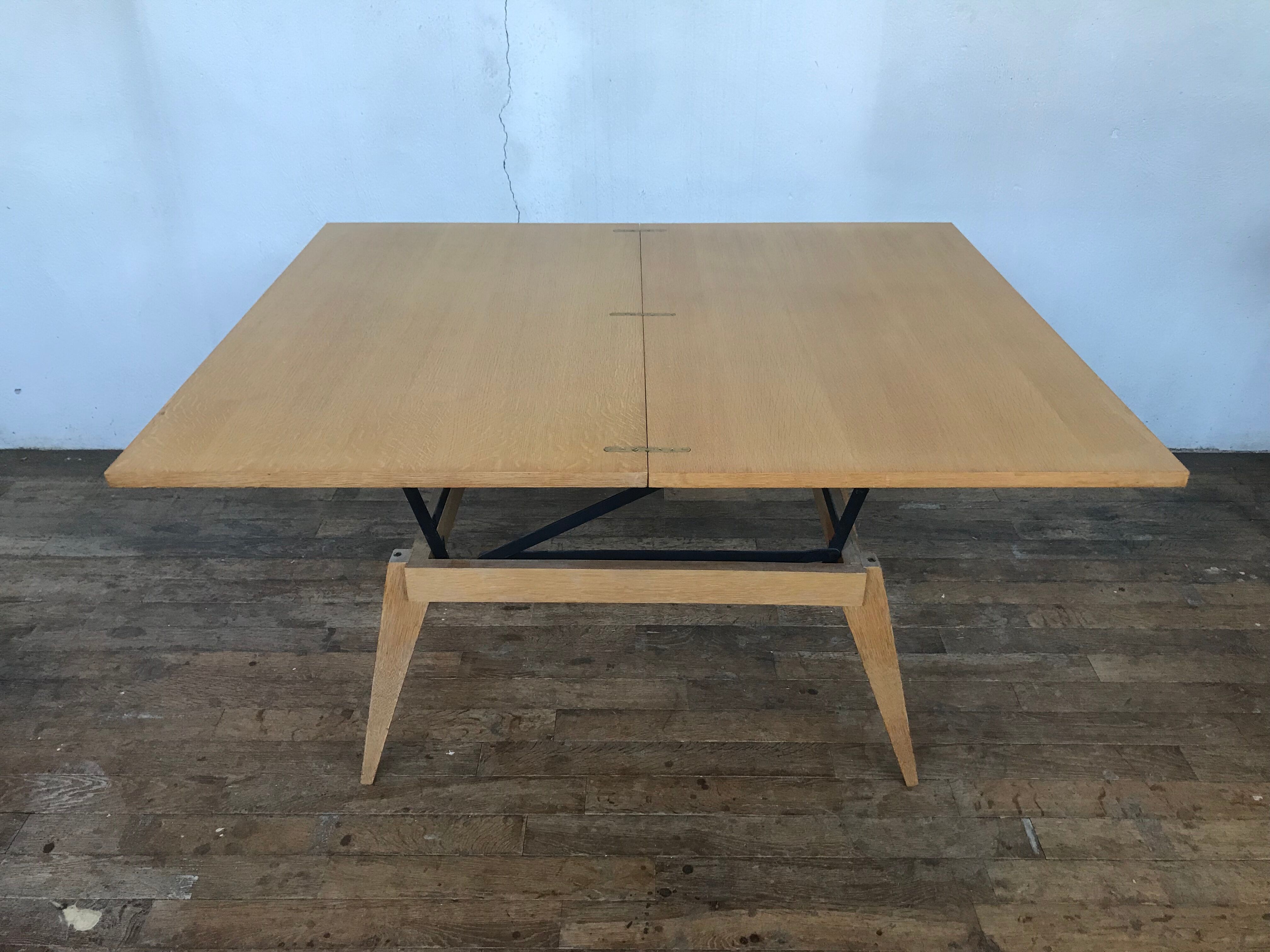 Modular coffee table up and down vintage feet compass