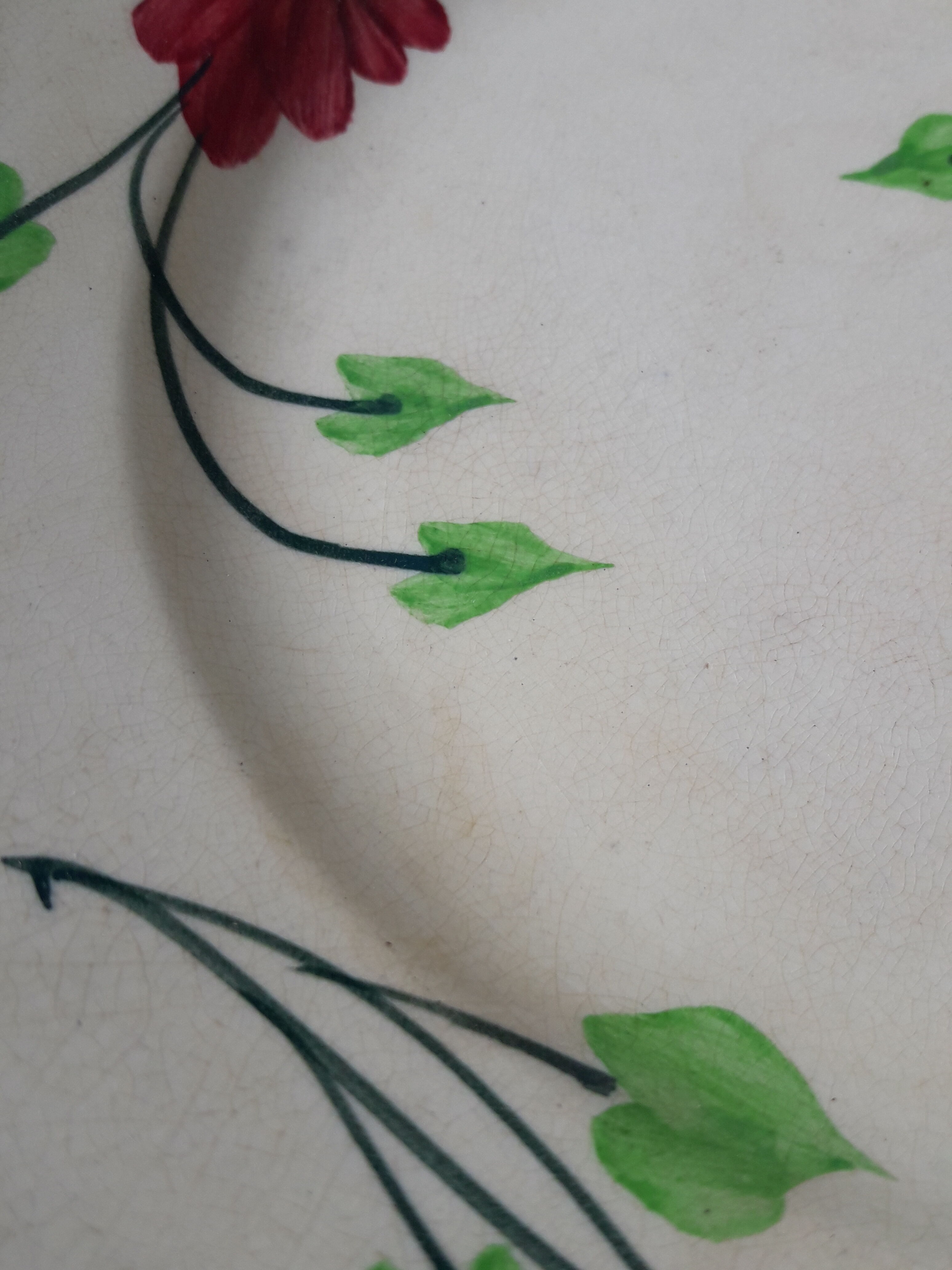 2 dessert plates in Jules Old - Co Terre de iron model Bordeaux diam 20.5 cm