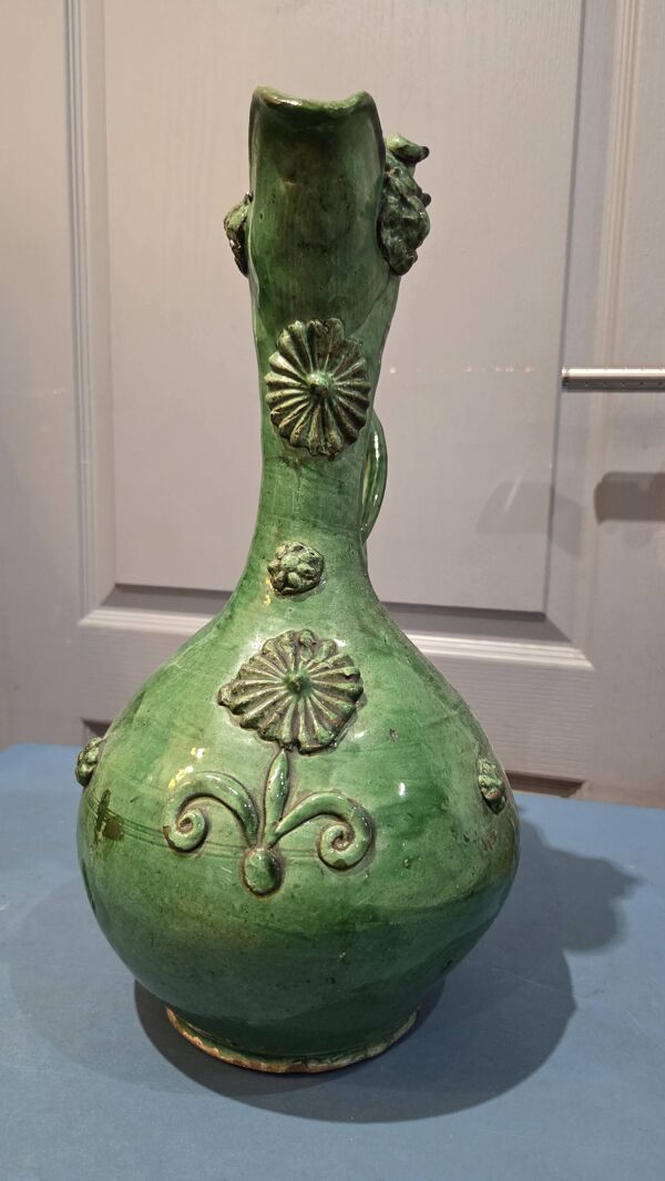 Grande Aiguière de Collection XL – Céramique de Tamegroute – Vert Émeraude