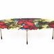 Table basse ovale de Stil Keramos avec plateau en céramique laquée colorée