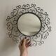Miroir en fer forgé noir chaty vallauris années 50