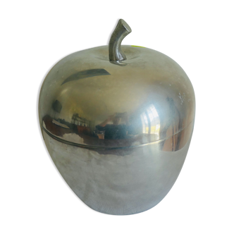Vintage ice bucket silver apple shape