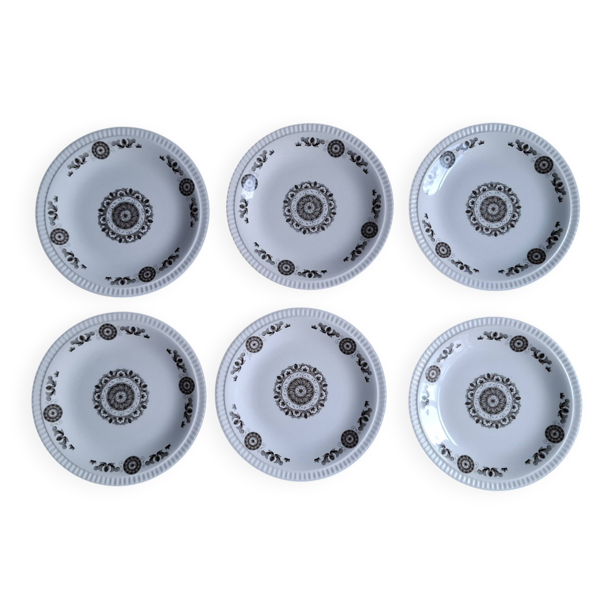 Set of 6 Murielle BFK plates 1966