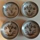 Vintage hollow plates in sandstone series of four marked Longchamp