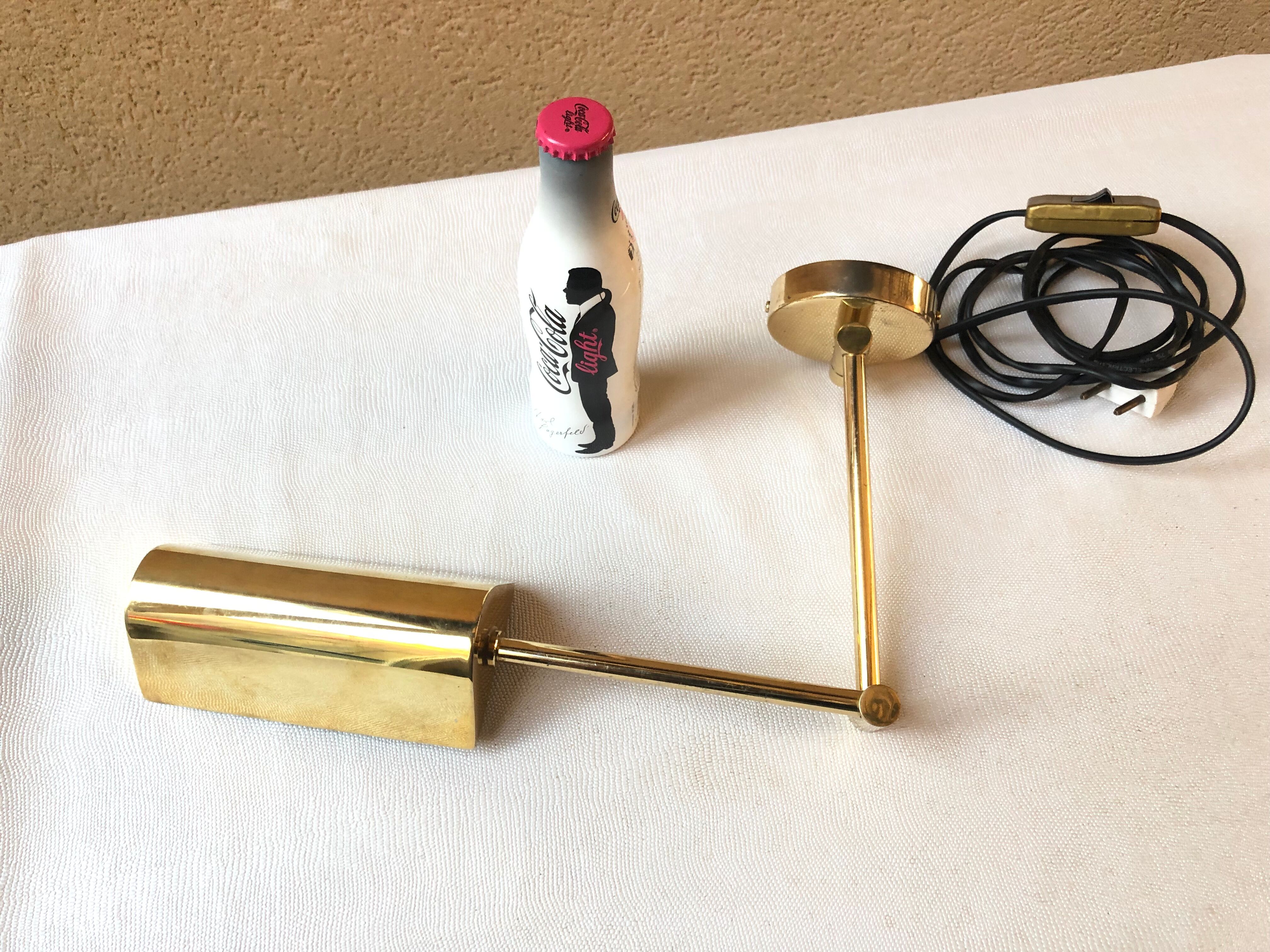 Lampe applique à rotules laiton vintage 80 Sce France