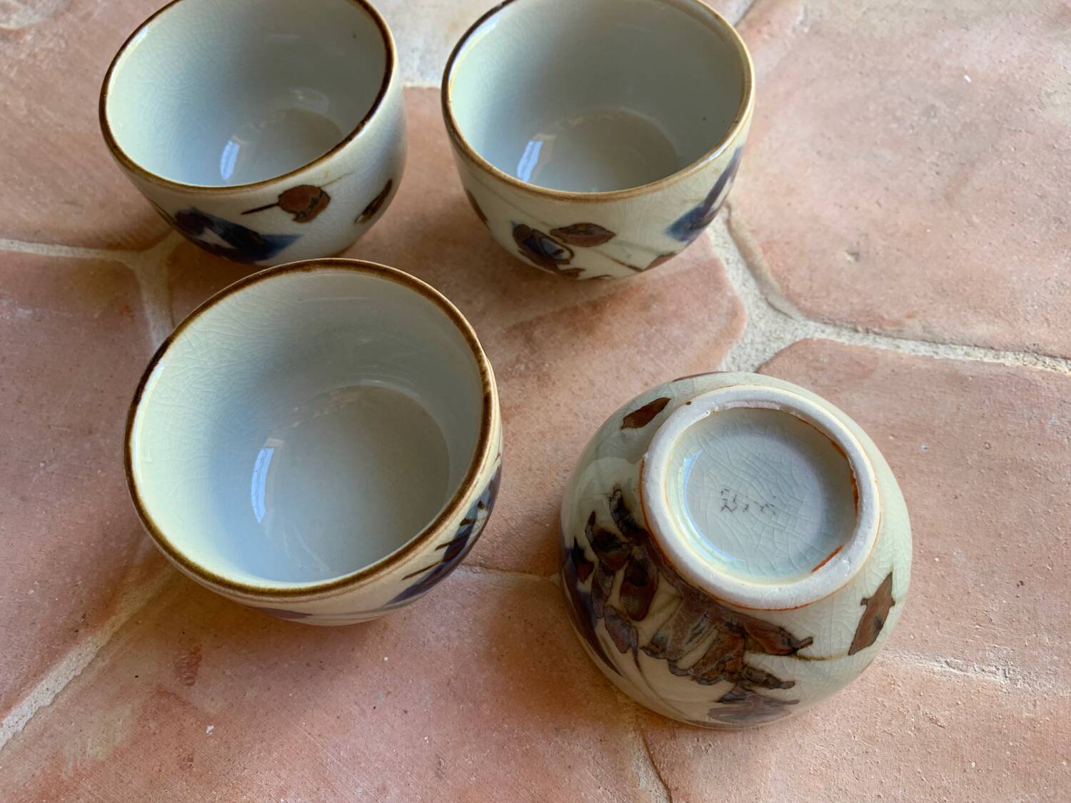 Lot of artisanal Chinese coffee/tea cups
