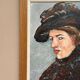 Huile sur panneau suédoise du milieu du siècle – « Femme » par un artiste inconnu