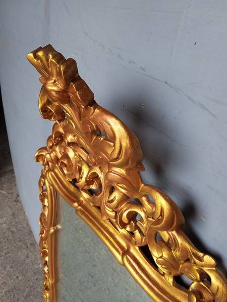 Baroque mirror Louis XV gilded wood ep XIX em - 105 cm