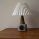 Lampe de table en céramique danoise beige/ lilas/ bleu