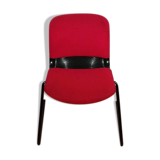 Chaise vintage tissu rouge