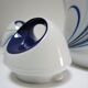 coffee maker and sugar porcelain blue décor design Bareuther 70s