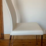 Set of 8 chairs design Cattelan leather and chrome