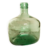 Blueish green Dame-Jeanne carboy, vintage French, Viresa Bandeira
