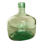 Blueish green Dame-Jeanne carboy, vintage French, Viresa Bandeira