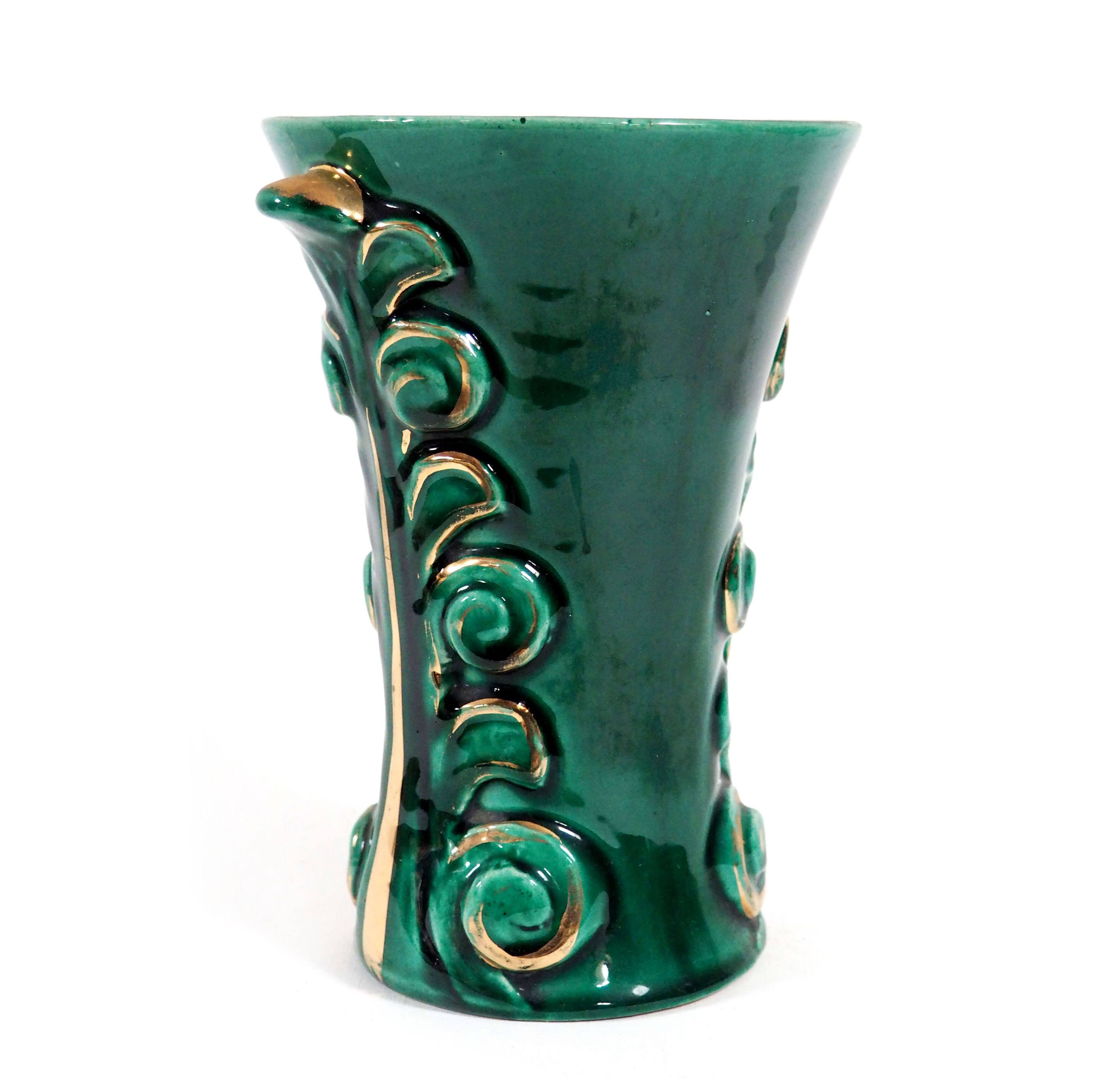 1940s Evrt and Gold Vase