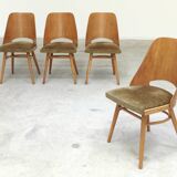 Set of 4 chairs model 514 by Radomir Hofman for Ton 1960
