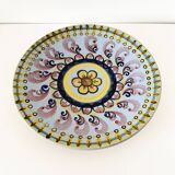 Large hand painted ceramic dish