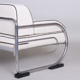 White Slezak Sofa made in 1930s Czechia - Restored