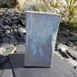 Rectangular gray ceramic vase