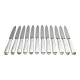 Set of 24 plain silver knives