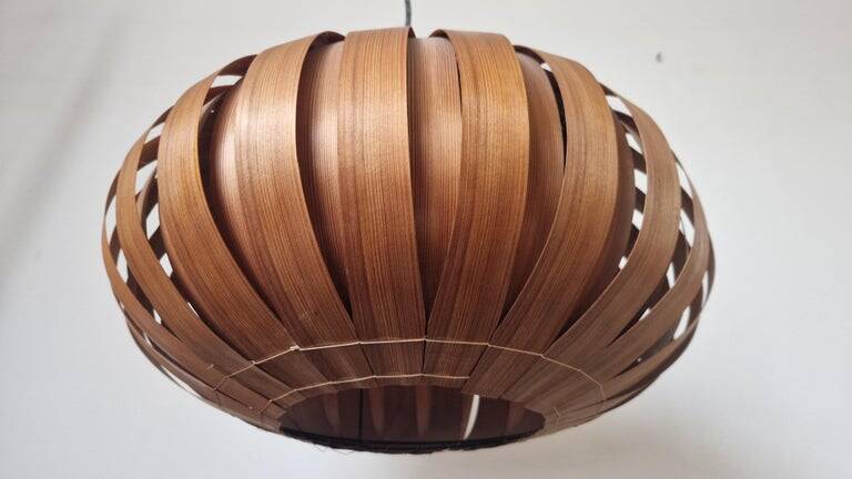 Large Rare Midcentury Veneer Pendant ULUV, 1960s