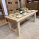 Solid oak table with 2 drawers