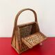 Vintage woven wicker rattan basket