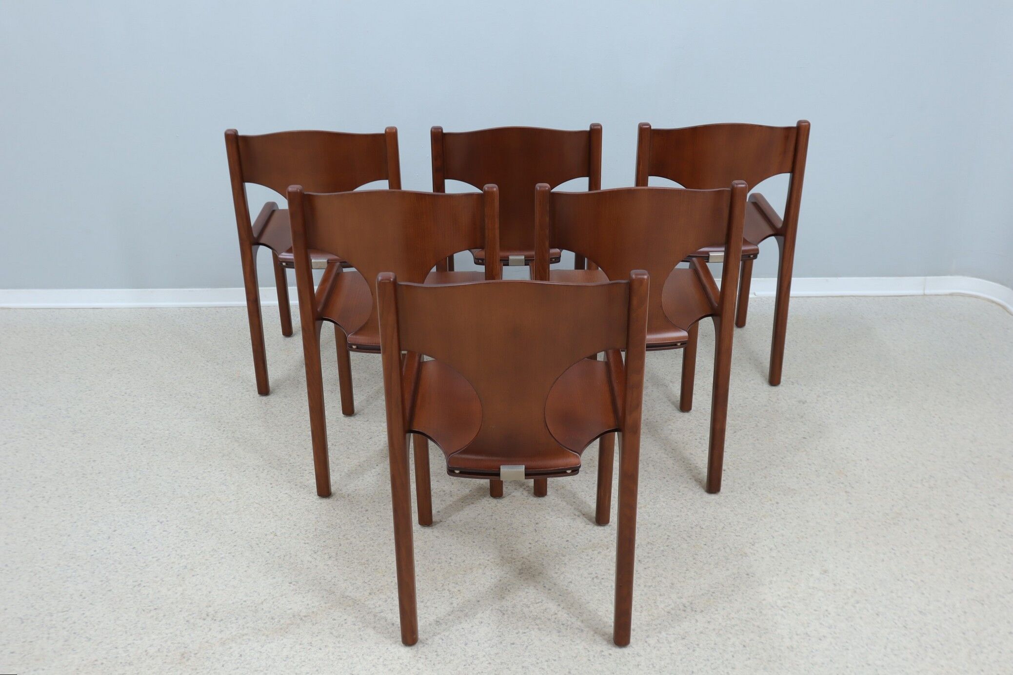 Augusto Savini dining chairs POZZI 1960s