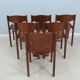 6 chaises de salle à manger Pozzi 1960s, Augusto Savini