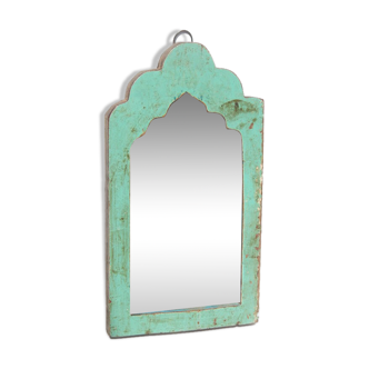 Miroir patine vert teck