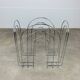 Postmodern chrome metal magazine rack from the 80s