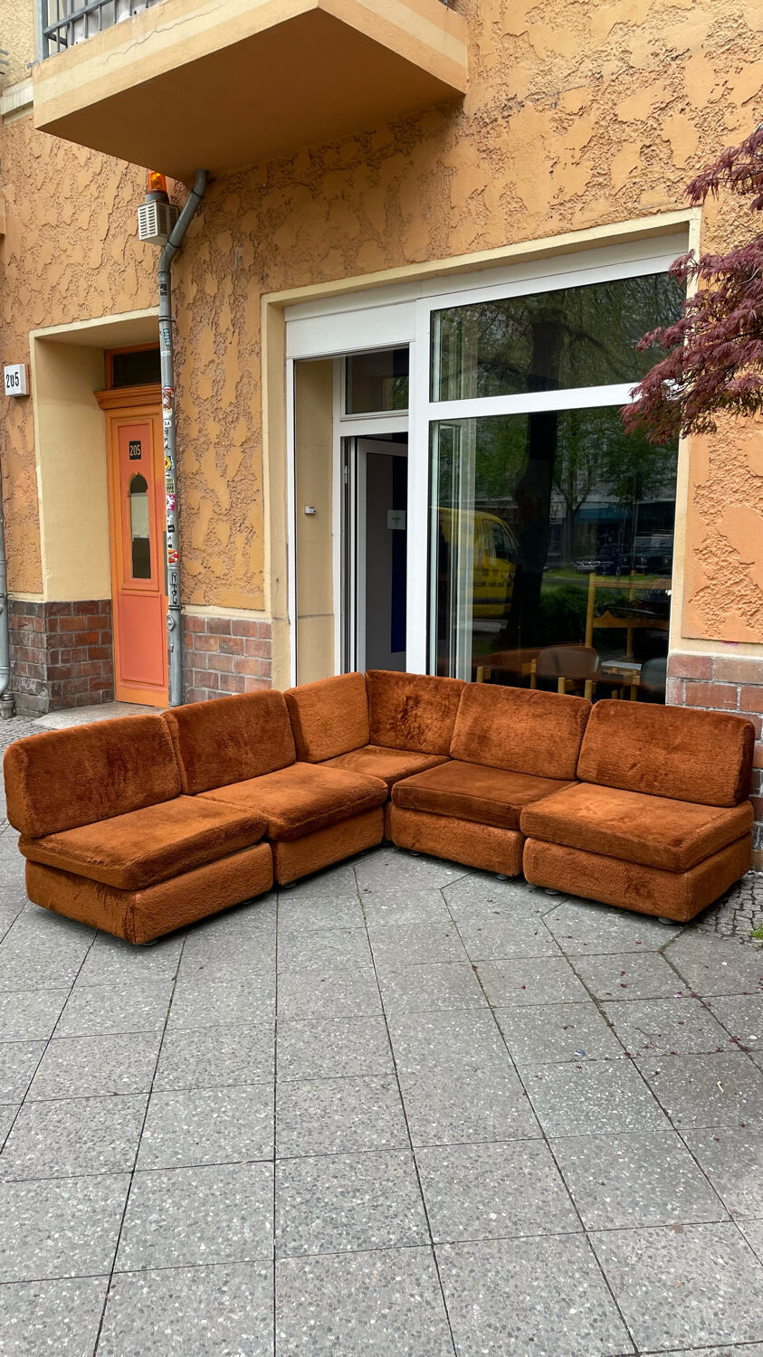 Vintage sofa from the 70s modular composed of 5 seats
