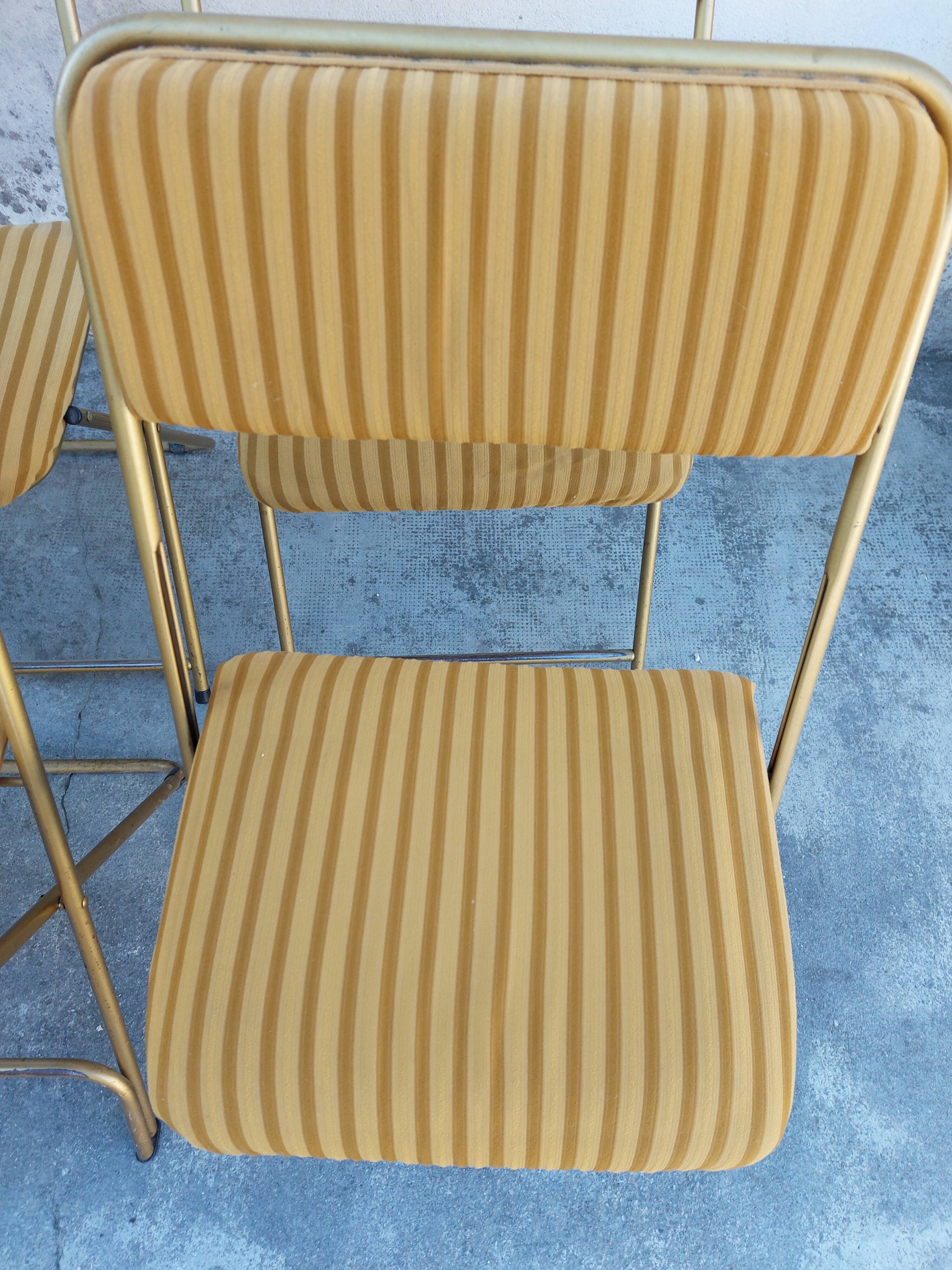 6 folding chairs Lafuma vintage 1970