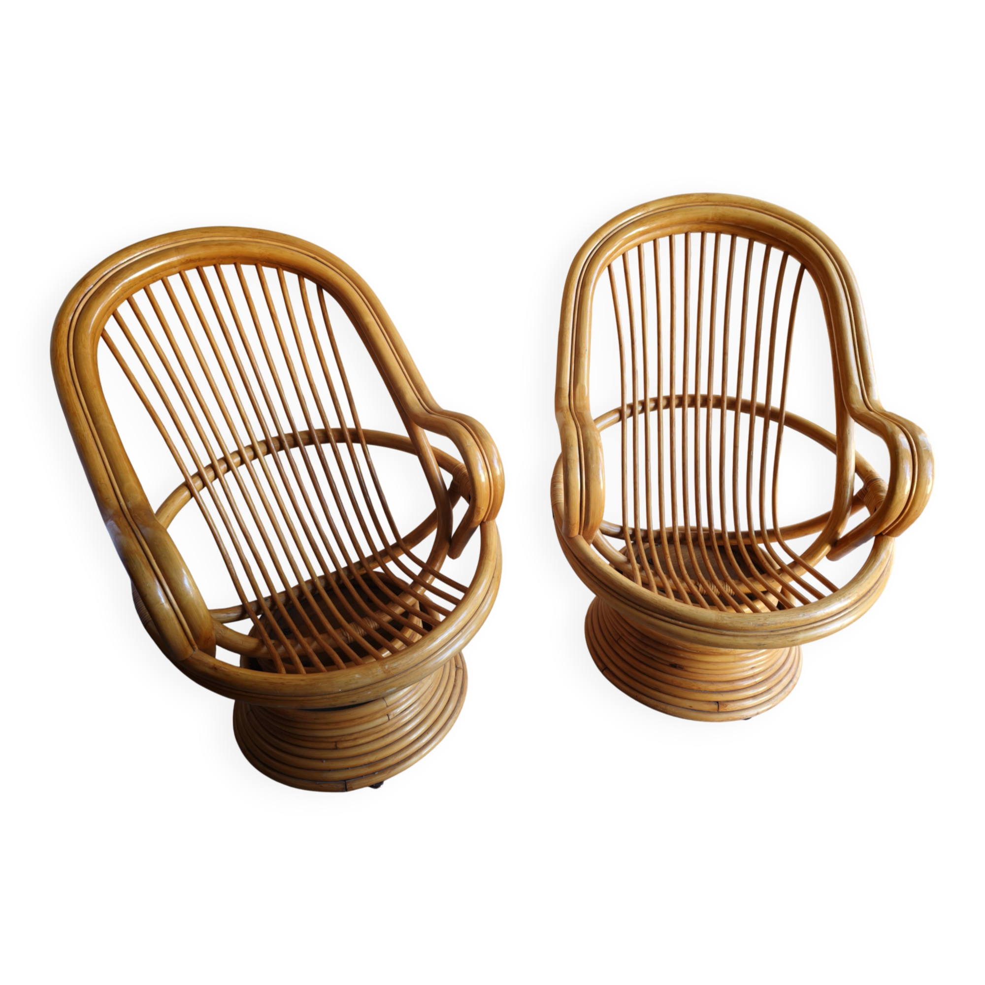 Fauteuil en bambou année 70