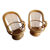 1970s bamboo armchair