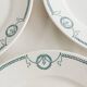 Set of 6 flat plates, ironstone, Petrus Regout, Empire.