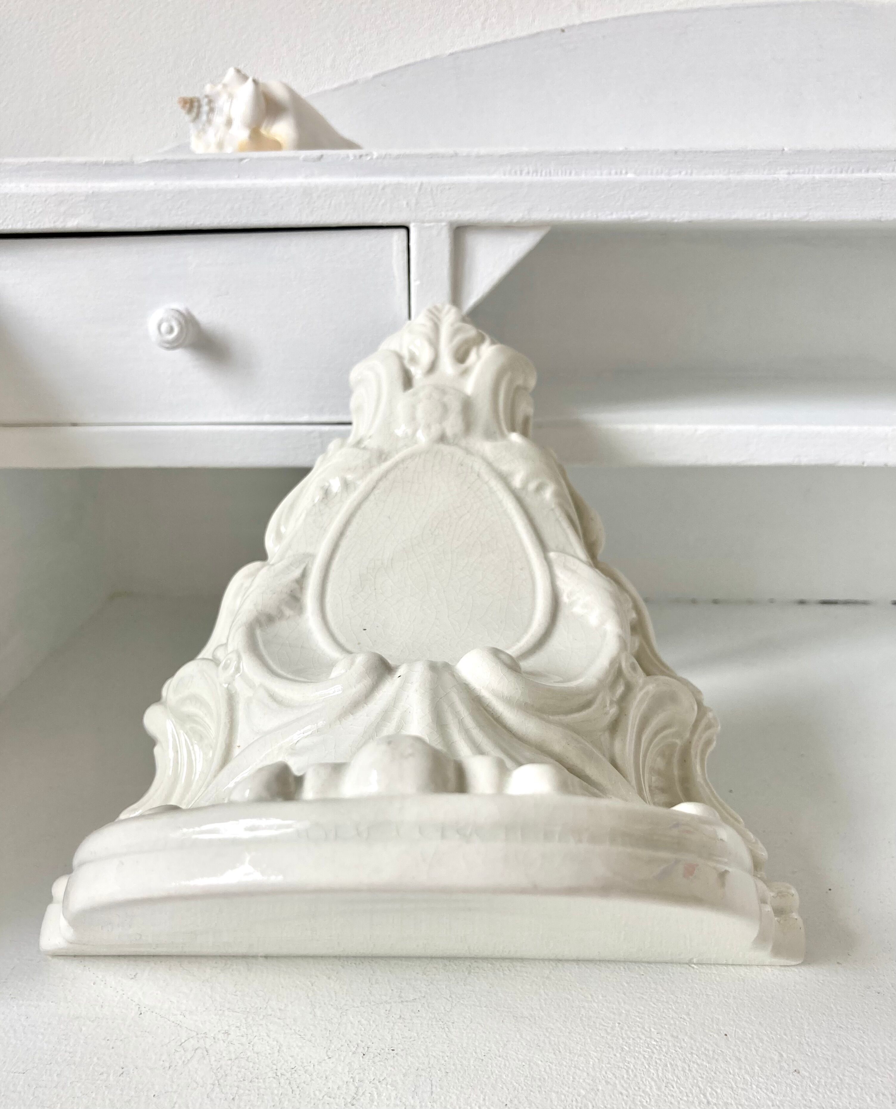 Wall console ceramic shelf