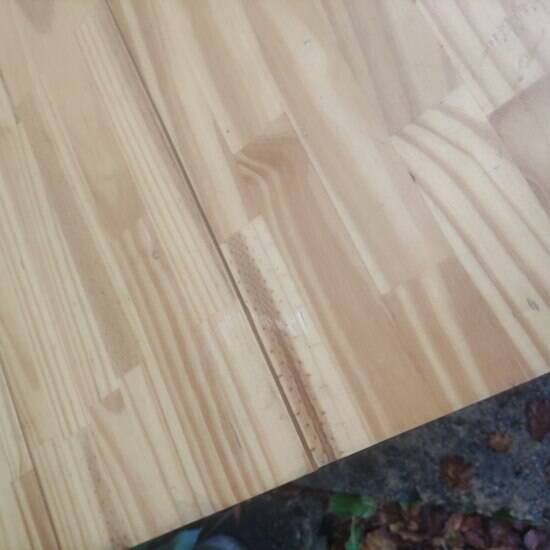 Industrial wood and metal farm table