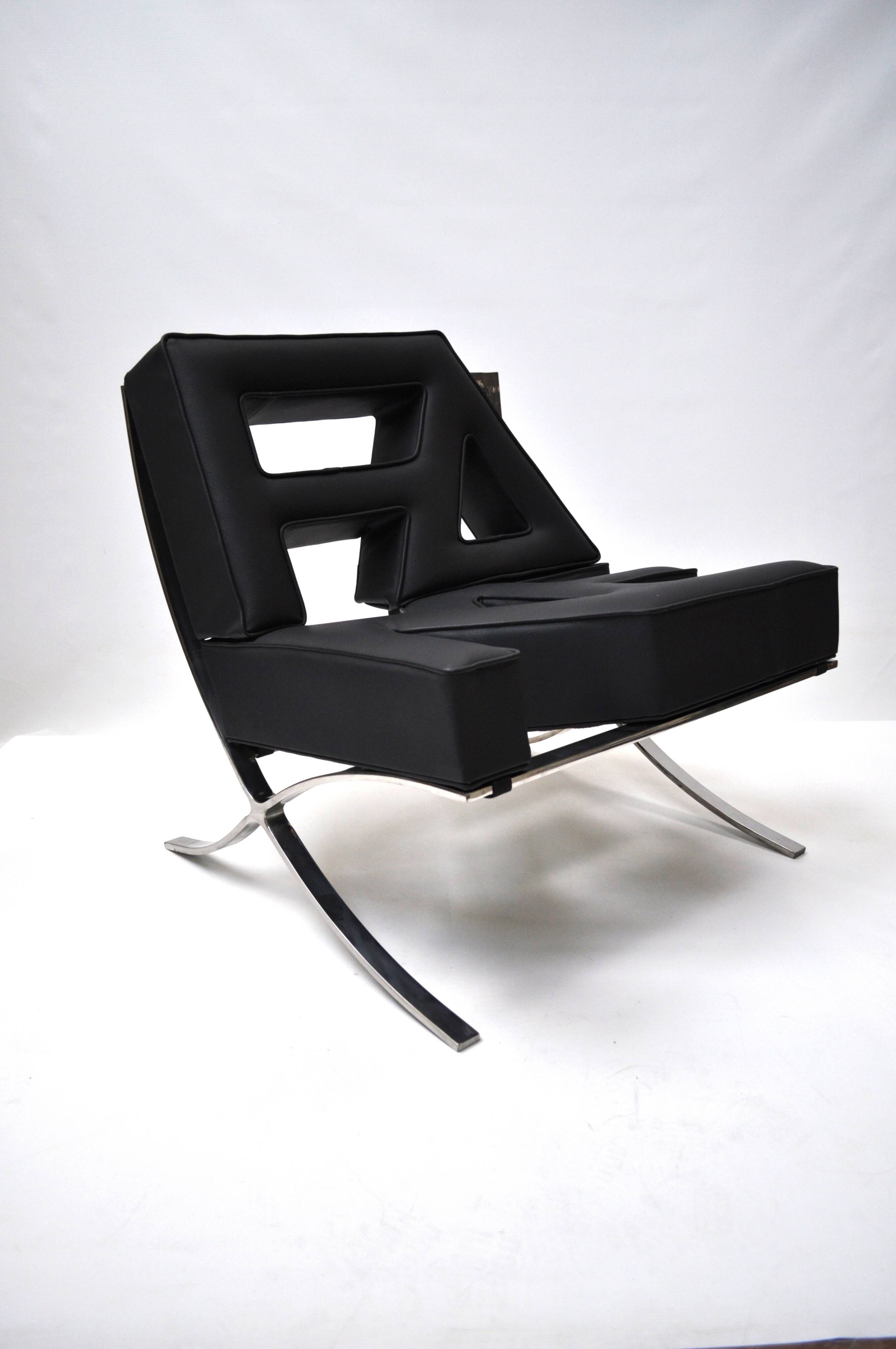 Chaise longue de style Barcelone — pièce sculpturale d'exception